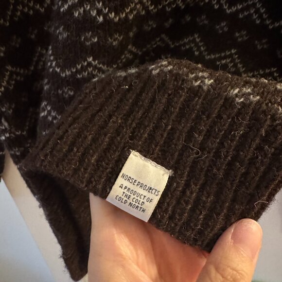 NORSE PROJECTS FAIR ISLE WINTER SWEATER SIZE SMALL 100% pure wool - Picture 4 of 11